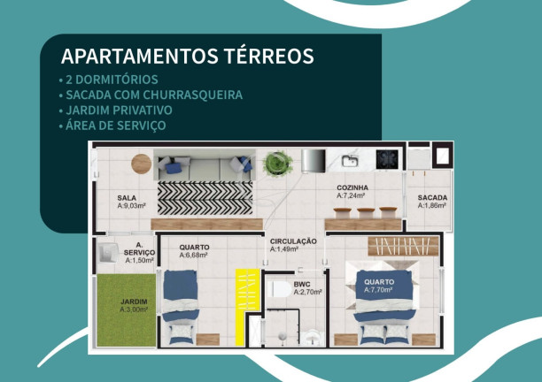 Imagem Apartamento com 2 Quartos à Venda, 66 m² em Sertãozinho - Matinhos