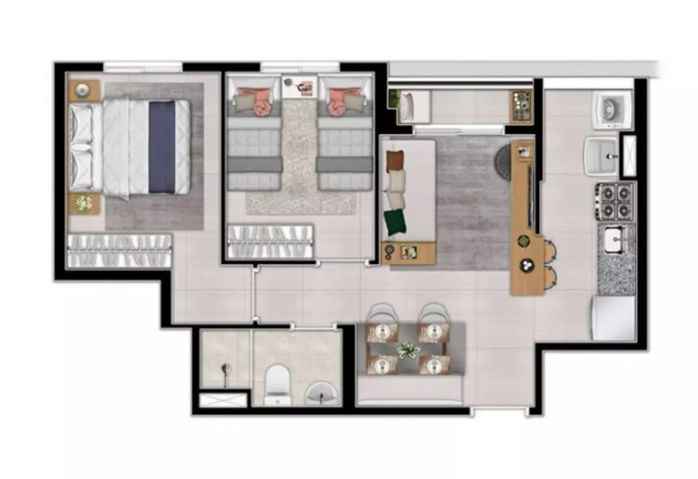 Imagem Apartamento com 2 Quartos à Venda, 42 m² em Itaberaba - São Paulo