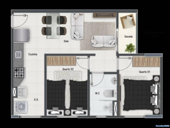 Imagem Apartamento com 2 Quartos à Venda, 50 m² em Vila Maria Leonor - Diadema