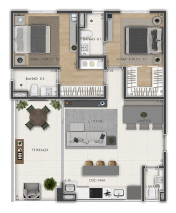 Apartamento com 2 Quartos à Venda, 82 m² em Indianópolis - São Paulo
