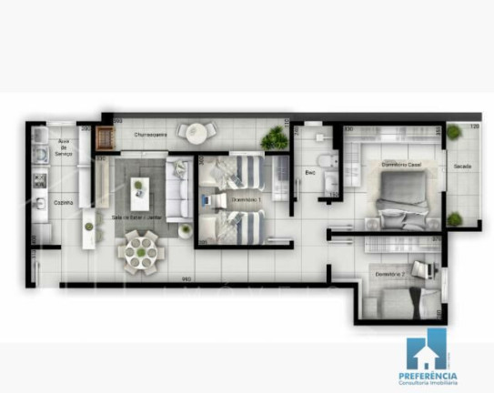 Imagem Apartamento à Venda, 92 m² em Uvaranas - Ponta Grossa