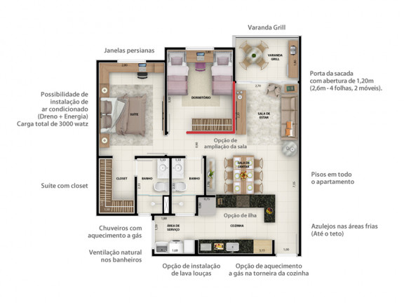 Imagem Apartamento com 2 Quartos à Venda, 75 m² em Altos Do Morumbi - Vinhedo
