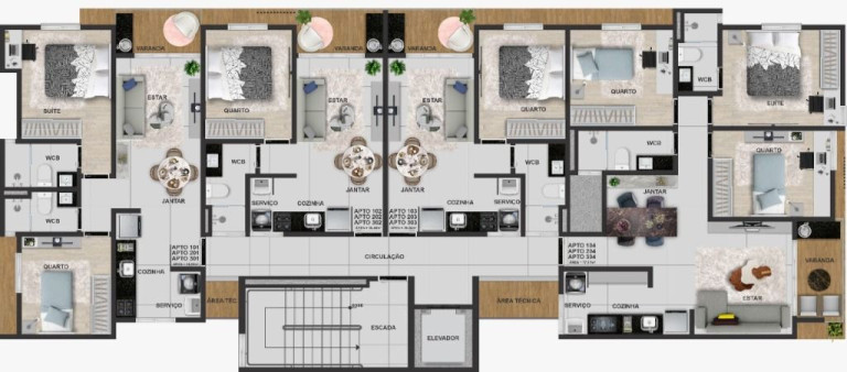 Apartamento com 2 Quartos à Venda, 57 m² em Intermares - Cabedelo