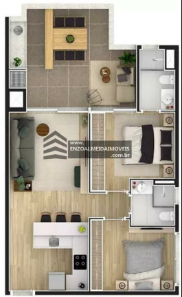 Apartamento com 2 Quartos à Venda, 49 m² em Jardins - São Paulo