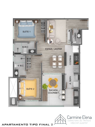 Imagem Apartamento com 2 Quartos à Venda, 70 m² em Itaguá - Ubatuba