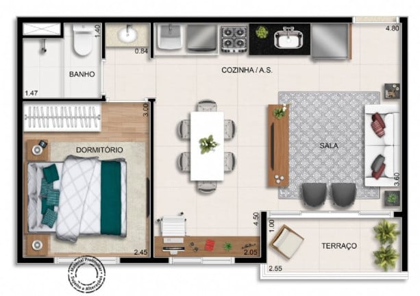Apartamento com 2 Quartos à Venda, 48 m² em Jabaquara - São Paulo