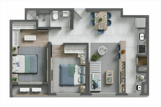 Imagem Apartamento com 2 Quartos à Venda, 61 m² em São João - Itajaí