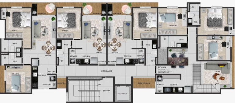 Apartamento com 2 Quartos à Venda, 57 m² em Intermares - Cabedelo