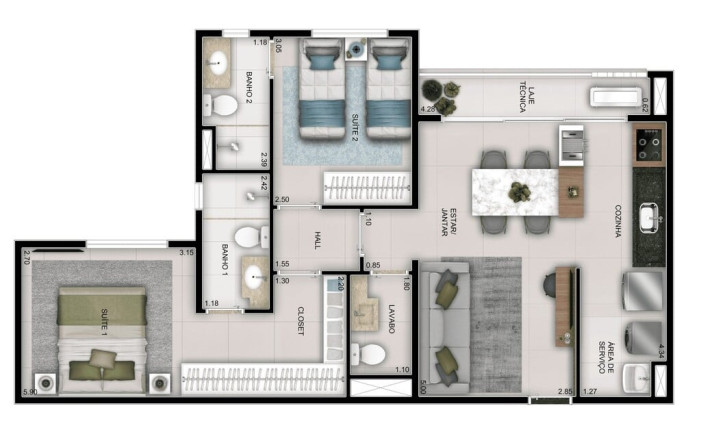 Apartamento com 3 Quartos à Venda, 97 m² em Setor Bueno - Goiânia