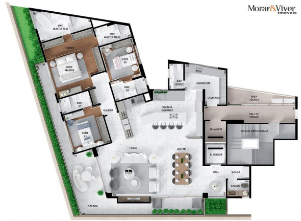 Imagem Apartamento com 3 Quartos à Venda, 247 m² em água Verde - Curitiba