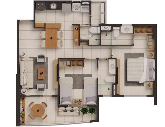 Imagem Apartamento com 3 Quartos à Venda, 66 m² em Aldeota - Fortaleza