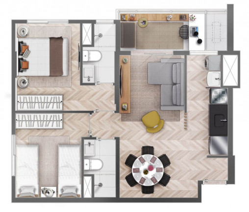 Imagem Apartamento com 1 Quarto à Venda, 40 m² em Centro - Campinas