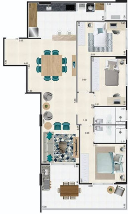 Imagem Apartamento com 3 Quartos à Venda, 102 m² em Jardim Caiahu - Mongagua