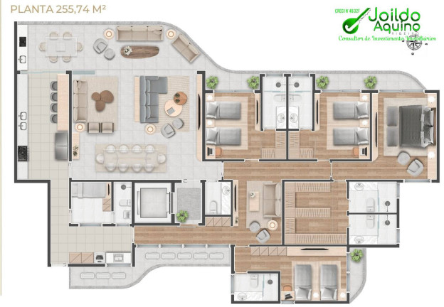 Apartamento com 4 Quartos à Venda, 255 m² em Meireles - Fortaleza