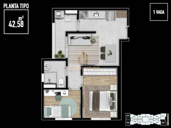 Imagem Apartamento com 2 Quartos à Venda, 42 m² em Jardim Planalto - Carapicuíba