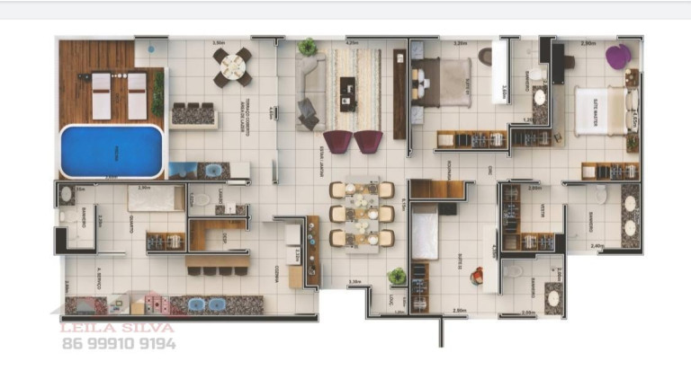 Imagem Apartamento com 3 Quartos à Venda, 90 m² em São Cristovão - Teresina