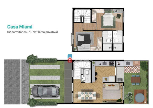 Imagem Casa com 2 Quartos à Venda, 65 m² em Praia Dos Namorados - Americana