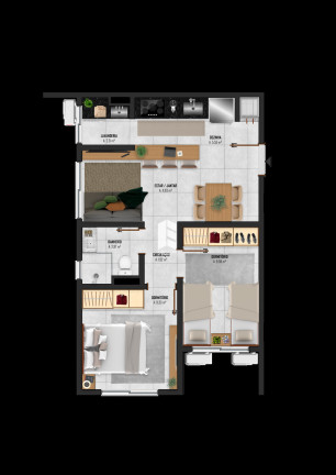 Imagem Apartamento com 2 Quartos à Venda, 54 m² em Nossa Senhora Do Rosário - Santa Maria