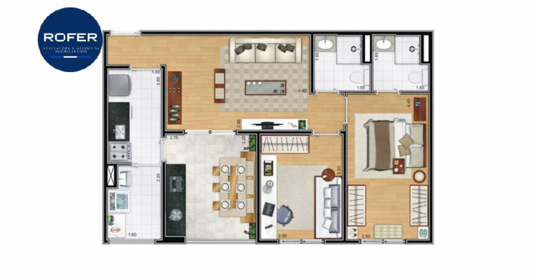 Imagem Apartamento com 2 Quartos à Venda, 65 m² em Belém - São Paulo