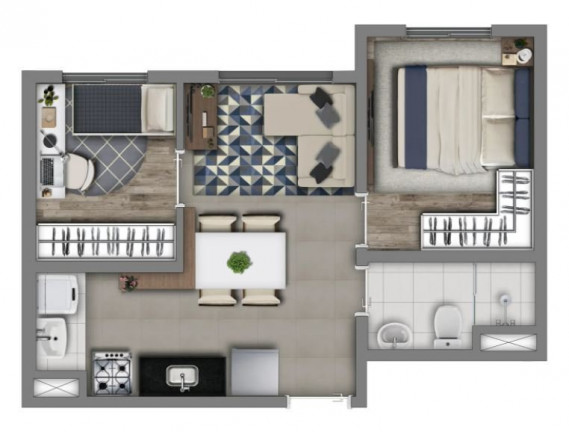 Imagem Apartamento com 2 Quartos à Venda, 49 m² em Socorro - São Paulo