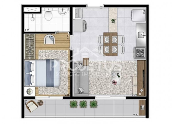 Apartamento com 1 Quarto à Venda, 38 m² em Bom Retiro - São Paulo