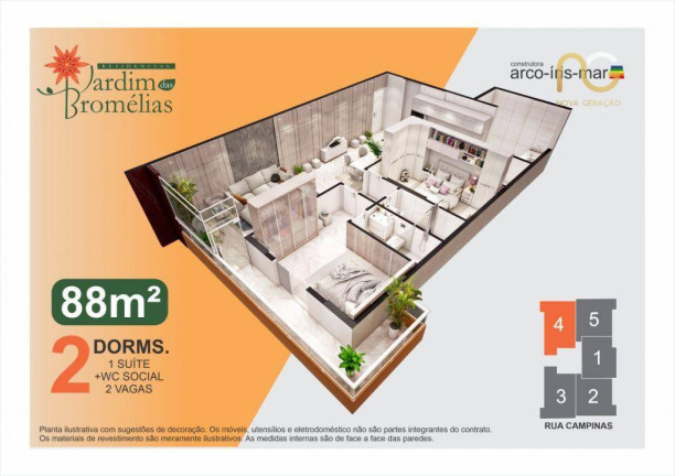 Imagem Apartamento com 2 Quartos à Venda, 88 m² em Boqueirão - Praia Grande