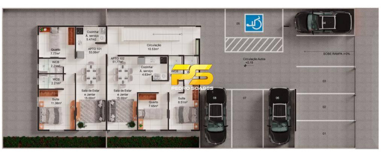 Imagem Apartamento com 2 Quartos à Venda, 96 m² em Bessa - João Pessoa