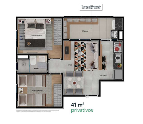 Imagem Casa com 2 Quartos à Venda, 42 m² em Jardim Da Glória - Cotia