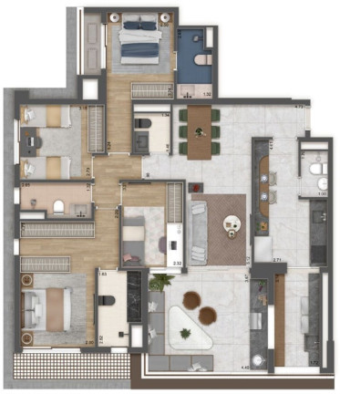 Apartamento com 3 Quartos à Venda, 132 m² em Jardins - São Paulo