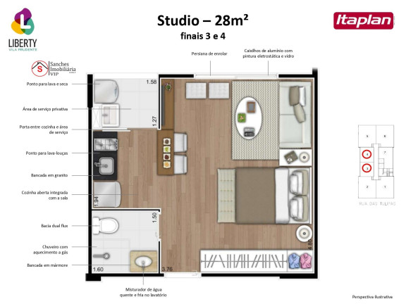 Apartamento com 1 Quarto à Venda, 28 m² em Vila Lúcia - São Paulo