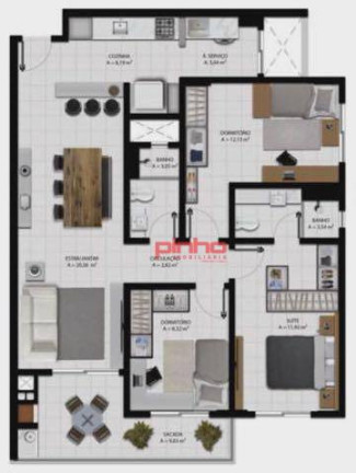 Imagem Apartamento com 2 Quartos à Venda, 73 m² em Kobrasol - São José