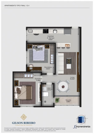Imagem Apartamento com 2 Quartos à Venda, 55 m² em Santa Regina I - Camboriú