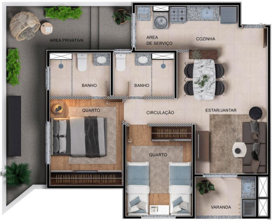 Apartamento com 2 Quartos à Venda, 95 m² em Vila Augusta - Guarulhos