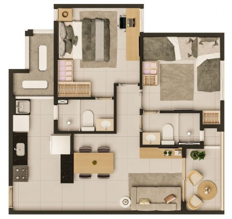 Imagem Apartamento com 3 Quartos à Venda, 69 m² em Aldeota - Fortaleza