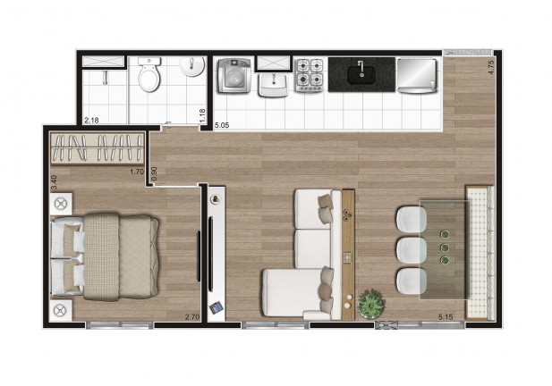 Apartamento com 2 Quartos à Venda, 40 m² em Sítio Da Figueira - São Paulo