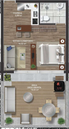 Apartamento com 1 Quarto à Venda, 59 m² em Bigorrilho - Curitiba