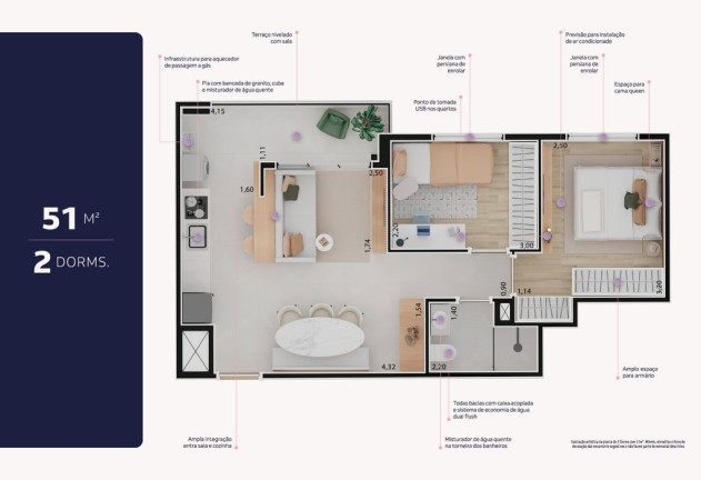 Apartamento com 2 Quartos à Venda, 51 m² em Vila Califórnia - São Paulo