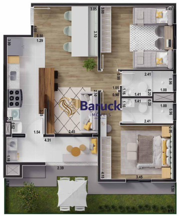 Imagem Apartamento com 2 Quartos à Venda, 65 m² em Gleba Beatriz - Limeira