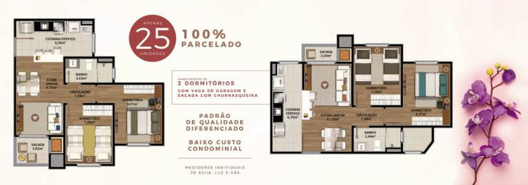 Imagem Apartamento com 2 Quartos à Venda, 46 m² em Nossa Senhora Das Graças  - Caxias Do Sul