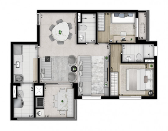 Imagem Apartamento com 3 Quartos à Venda, 78 m² em Vila Monte Alegre - São Paulo