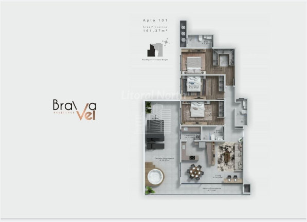 Imagem Apartamento com 2 Quartos à Venda, 109 m² em Praia Brava - Itajaí