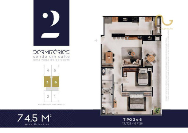 Imagem Apartamento com 2 Quartos à Venda, 74 m² em Canto Do Forte - Praia Grande