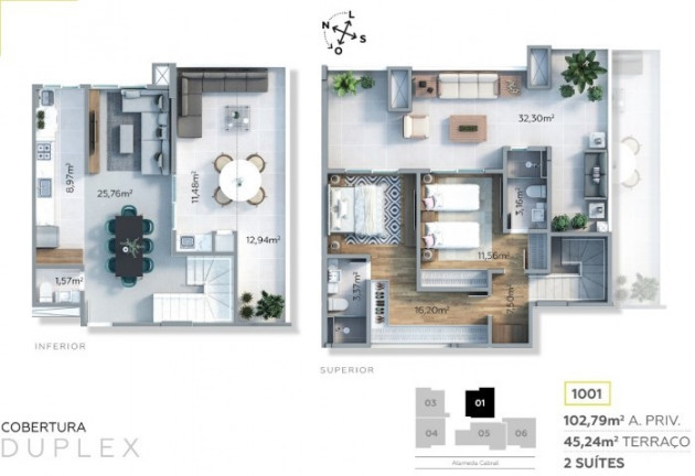 Imagem Apartamento com 2 Quartos à Venda, 70 m² em São Francisco - Curitiba