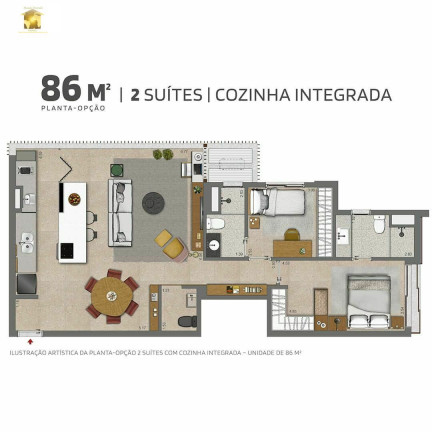 Imagem Apartamento com 3 Quartos à Venda, 86 m² em Brooklin - São Paulo