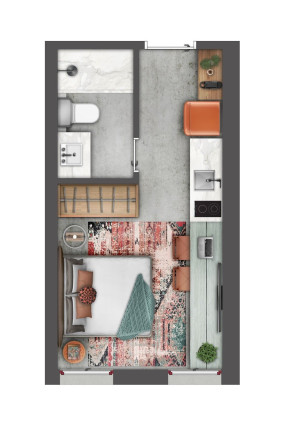 Imagem Apartamento com 1 Quarto à Venda, 33 m² em Floresta - Porto Alegre