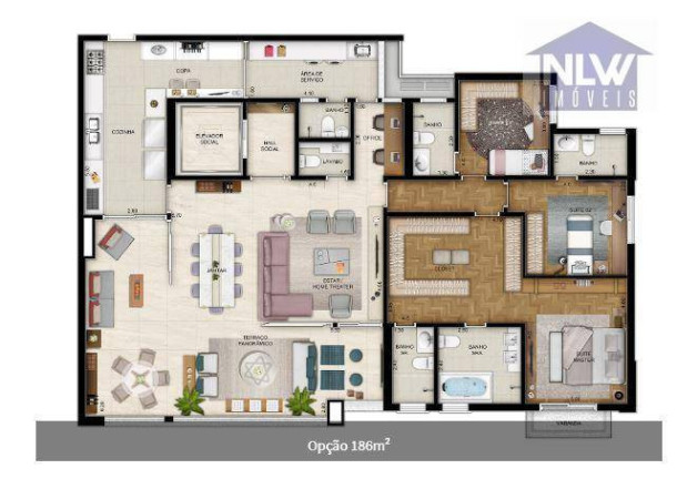 Apartamento com 3 Quartos à Venda, 186 m² em Cidade Jardim - São Paulo