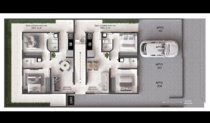 Imagem Apartamento com 2 Quartos à Venda, 43 m² em Mangabeira - João Pessoa