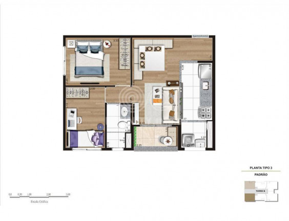 Imagem Apartamento com 2 Quartos à Venda, 45 m² em Freguesia Do O - São Paulo