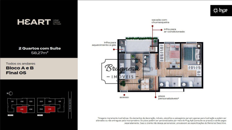 Imagem Apartamento com 2 Quartos à Venda, 58 m² em Santa Felicidade - Curitiba