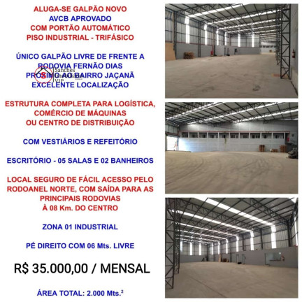 Imagem Imóvel para Alugar, 2.000 m² em Parque Edu Chaves - São Paulo